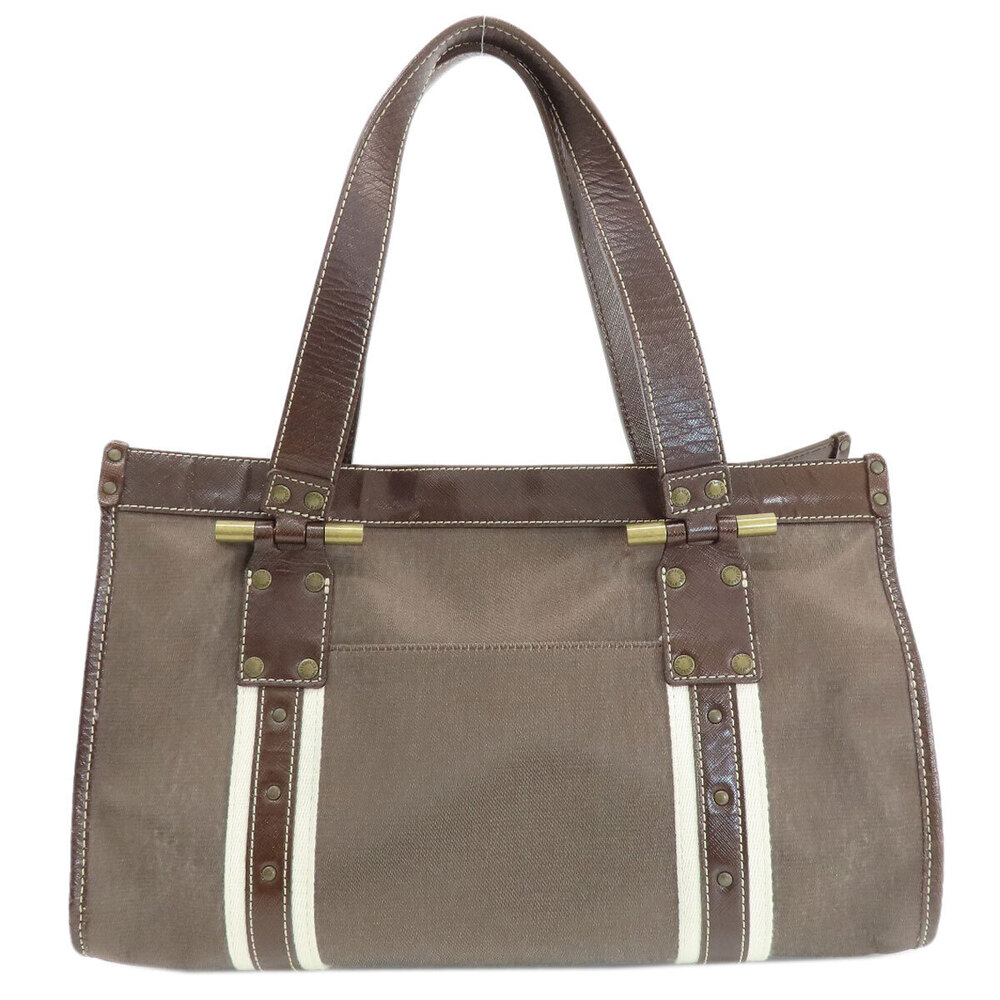 Burberry Bag Blue Tote Label Canvas